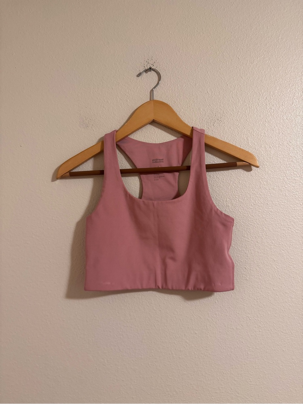 Girlfriend collective Rose Pink Racerback Crop Top